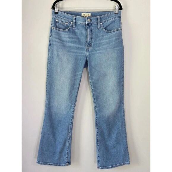 Madewell Mid-Rise Kick Out Stretch Womens Jeans Blue Size 32 Petite - Picture 2 of 11